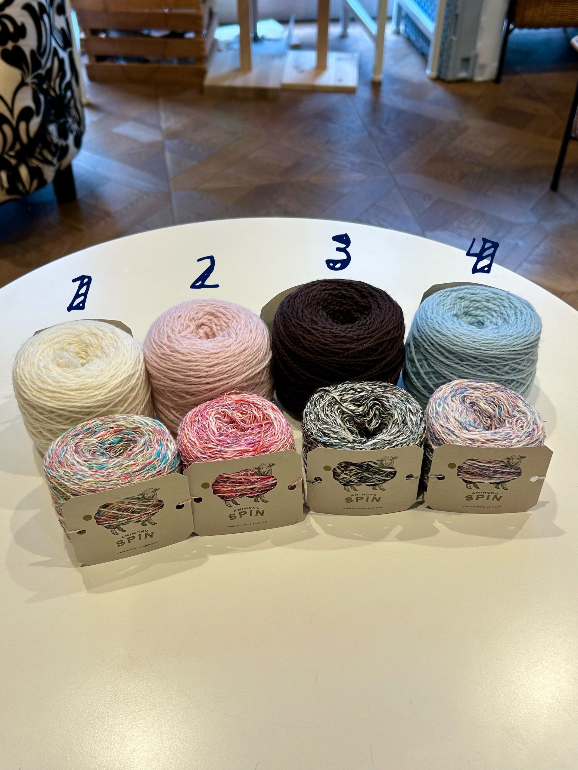 ひつじモップの巾着（選べる4種のカラーセット）【かぎ針編みキット